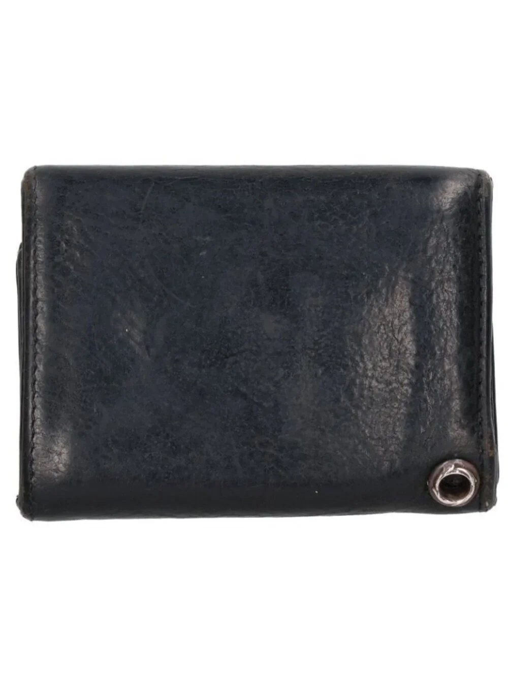 Chrome Hearts 3 Fold Cross Ball Button Leather Wallet